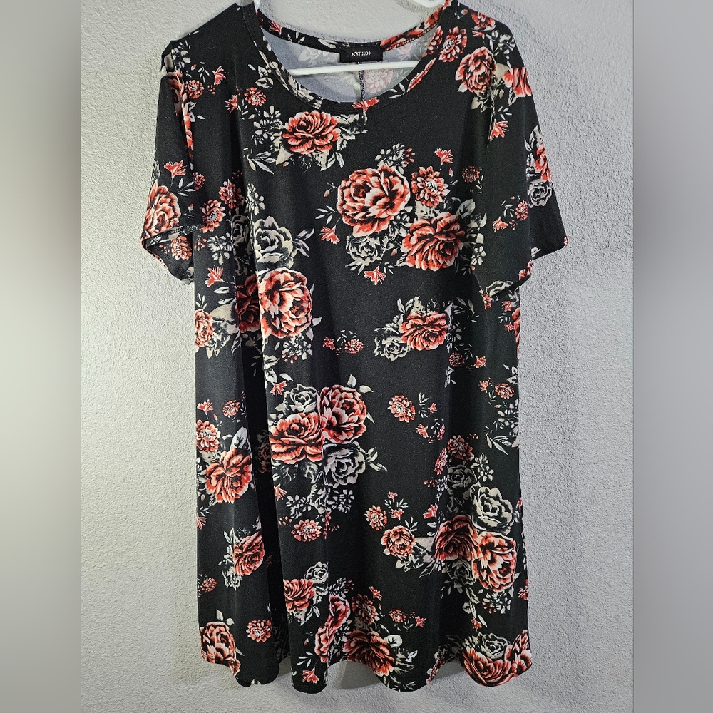 MRT 1030 Beautiful Floral Knit Dress 1X
